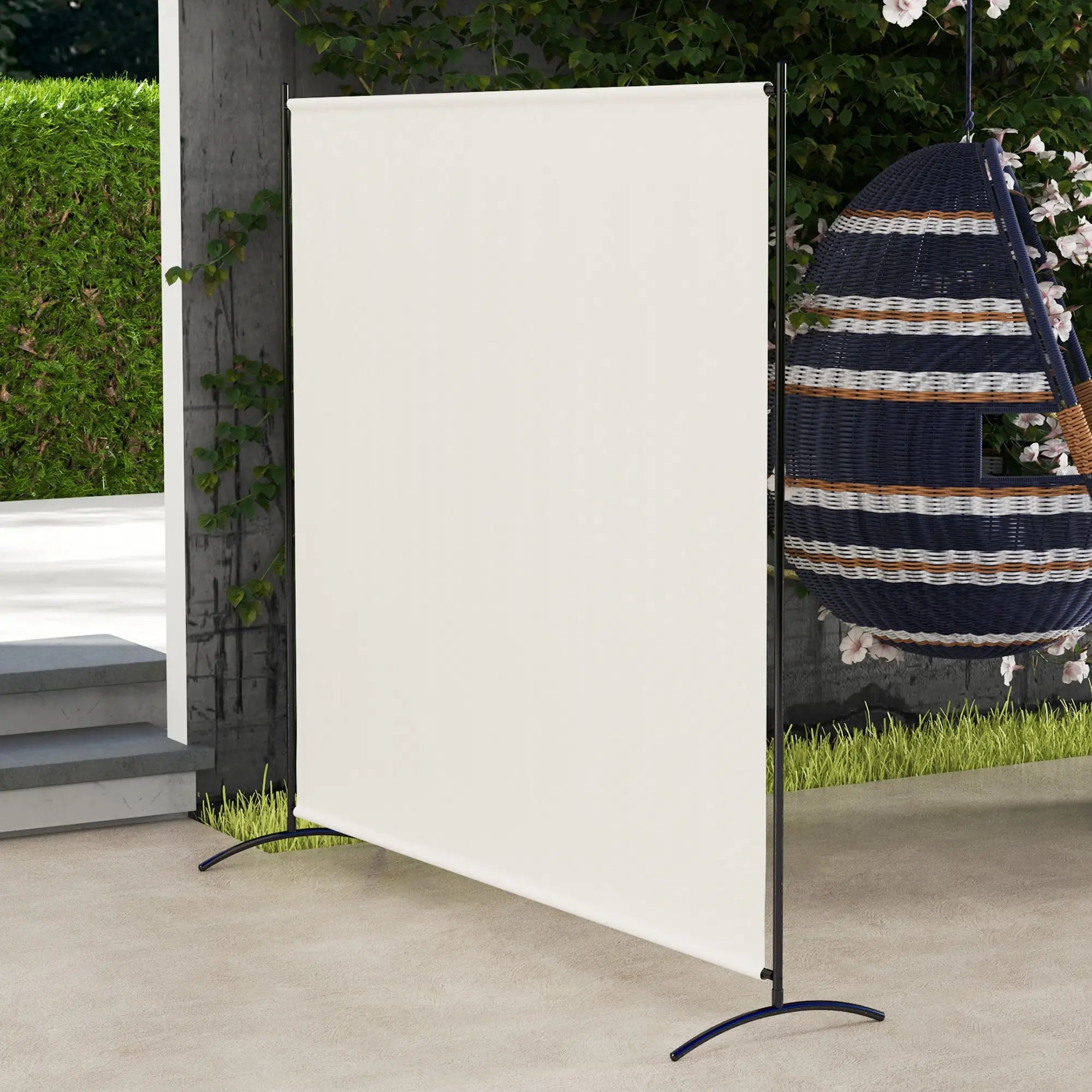 Single Panel Room Divider, UV30+ Privacy Screen, Indoor Outdoor, Beige Side Awnings at Gallery Canada