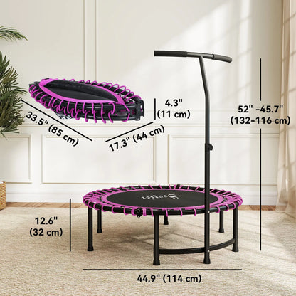 45" Mini Trampoline For Adults, Foldable Fitness Rebounder Trampolines at Gallery Canada