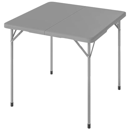 Folding Picnic Table, Heavy Duty Camping Table 34" x 34", Grey Picnic Tables & Camping Chairs Light Grey at Gallery Canada
