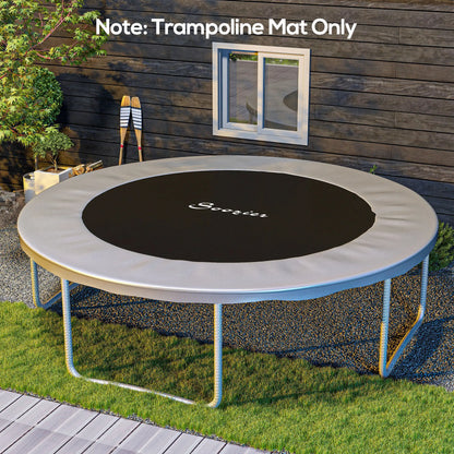Trampoline Mat Replacement, 12ft, with Spring Pull Tool, 72 V-Hooks, Black Trampolines at Gallery Canada