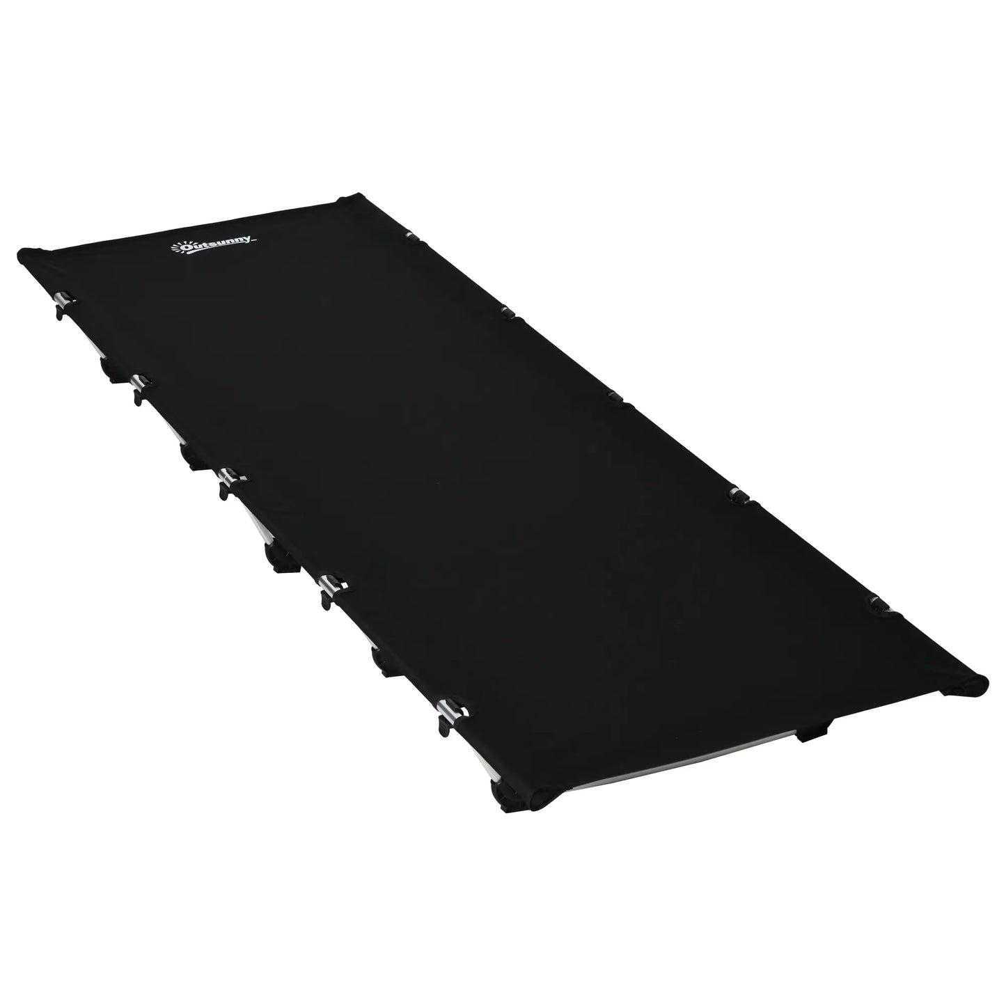 Lightweight Camping Cot, Aluminium Portable Folding Bed w/ Strong Support 331 lbs and Carry Bag for Camping, Black Camping Cots at Gallery Canada