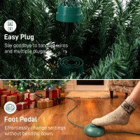 6Ft Prelit Christmas Tree, Warm White & Multi-Colour LEDs, Colorado Blue Spruce