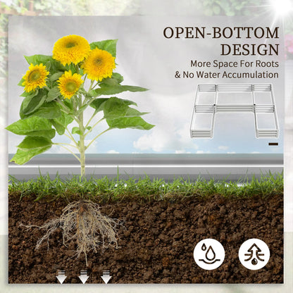 Steel Raised Garden Bed, 8x8x1ft, Set of 5 Large Planters, Silver Raised Garden Beds at Gallery Canada