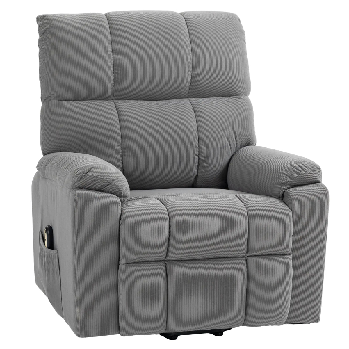Electric Recliner Lift Chair, Microfibre Upholstered, Remote, Grey Electric Power Lift Chairs Grey at Gallery Canada