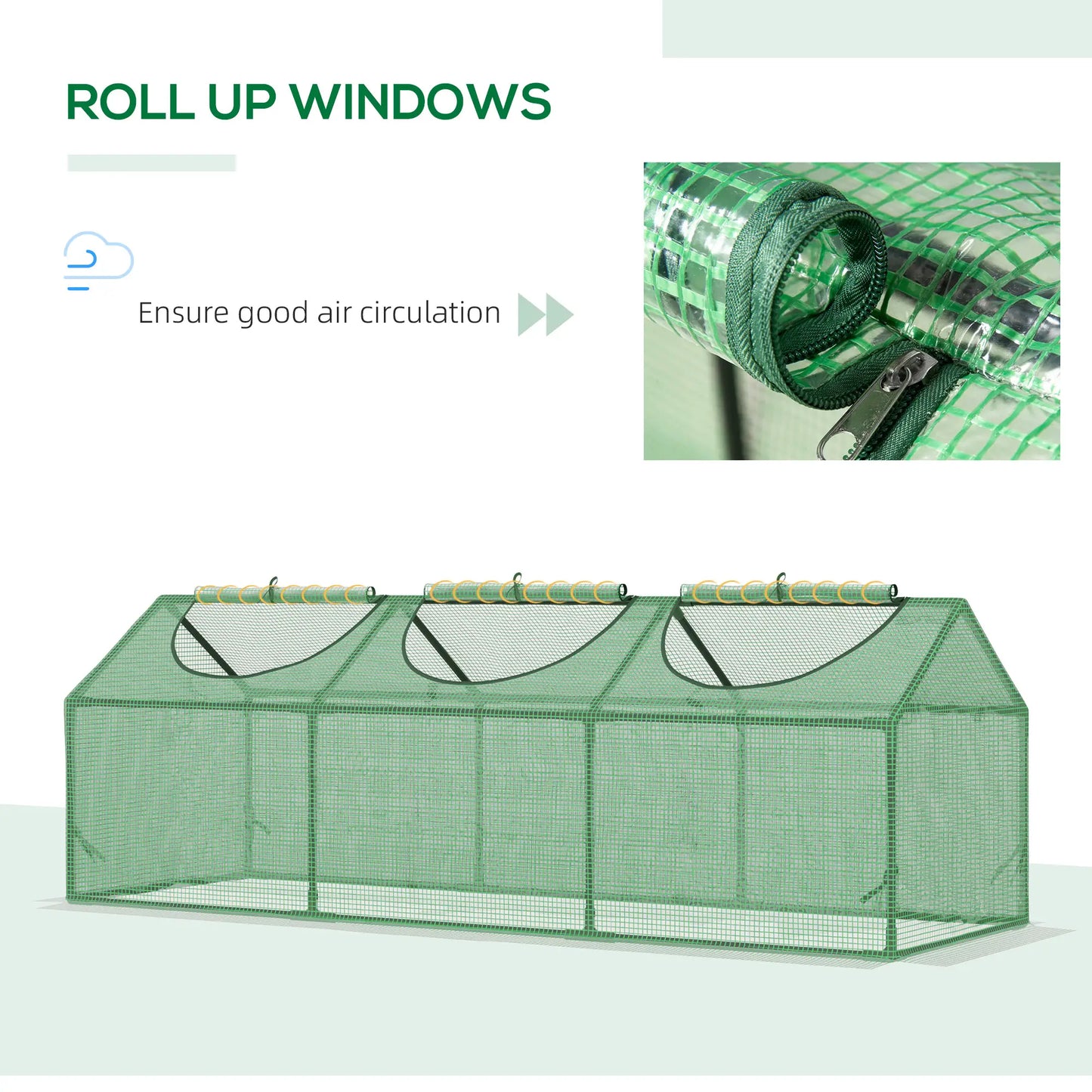 Serre tunnel portable mini, 71" x 24" x 24", Vert