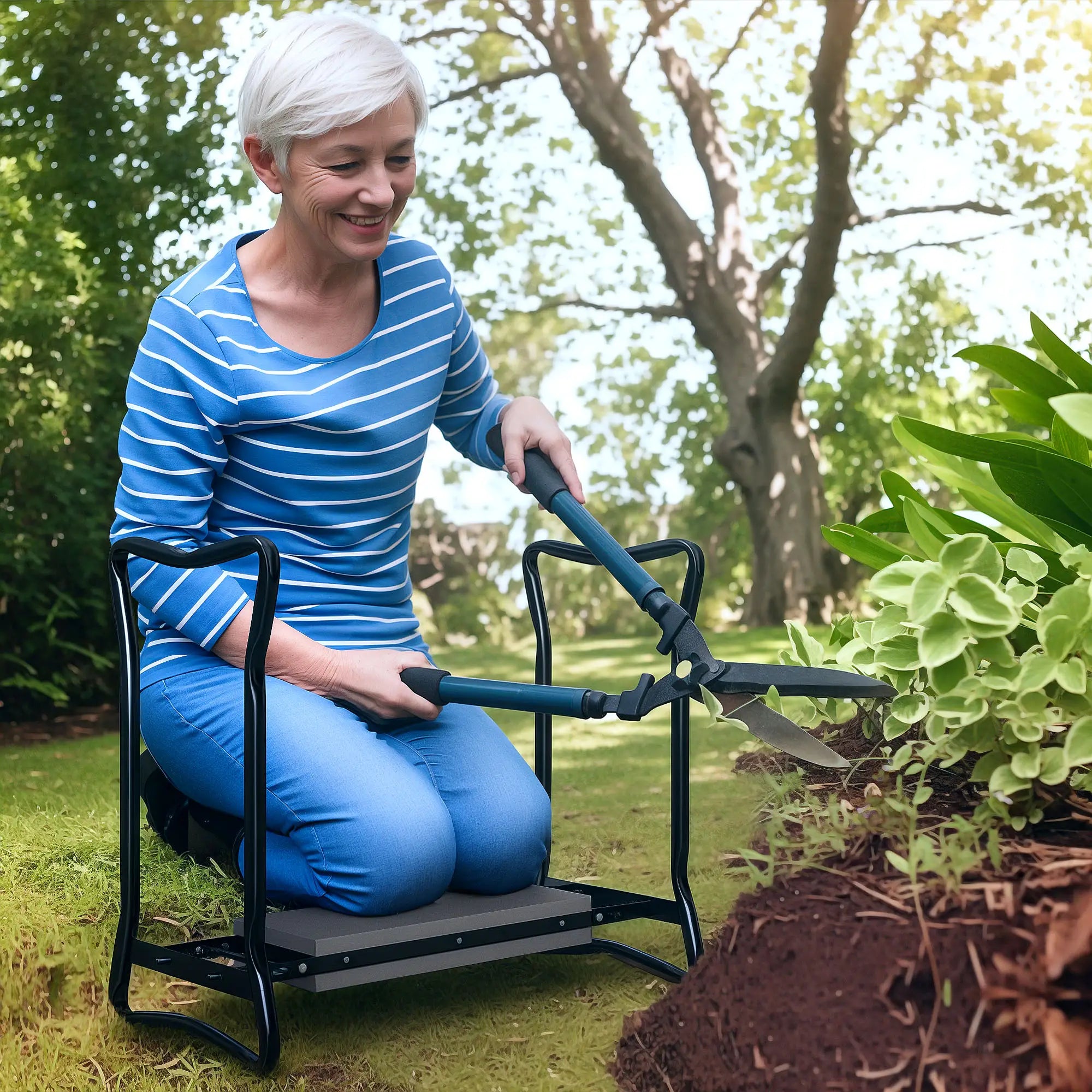 Folding Garden Kneeler Seat Stool With Thicken Pad Garden Accessories at Gallery Canada