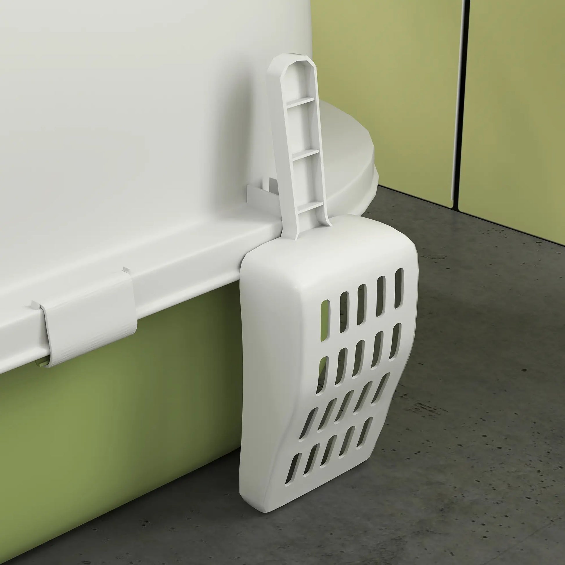 Cat Litter Box with Lid, Front Door Flap, Scoop, Handle, Easy Clean, Green Cat Litter Box Enclosures at Gallery Canada