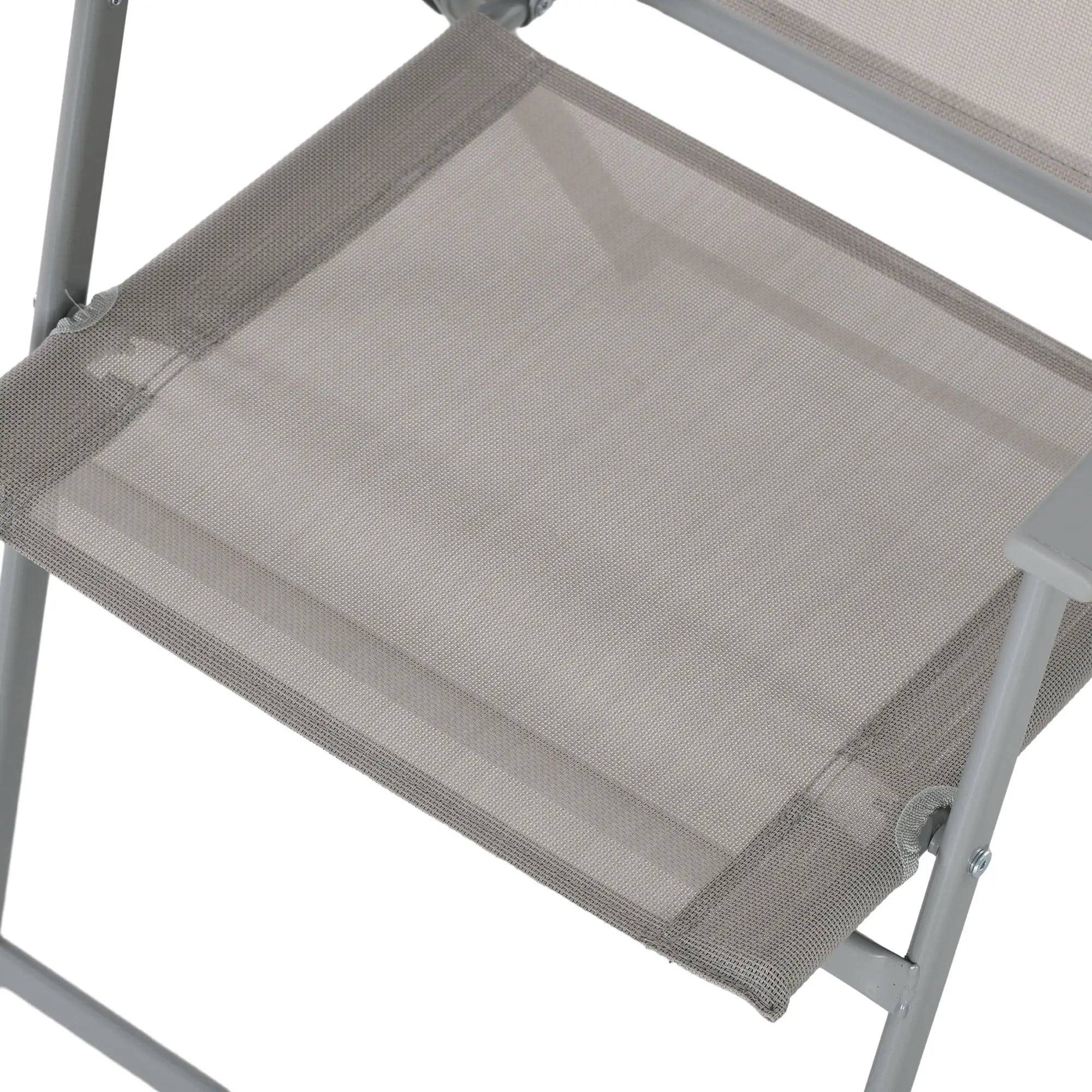 8 Piece Patio Set, 6 Folding Chairs, Rectangle Table, Outdoor Dining, Grey Outdoor Dining Sets at Gallery Canada