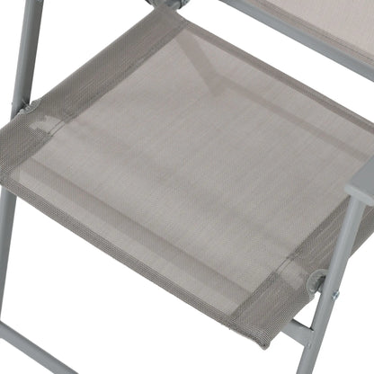 8 Piece Patio Set, 6 Folding Chairs, Rectangle Table, Outdoor Dining, Grey Outdoor Dining Sets at Gallery Canada