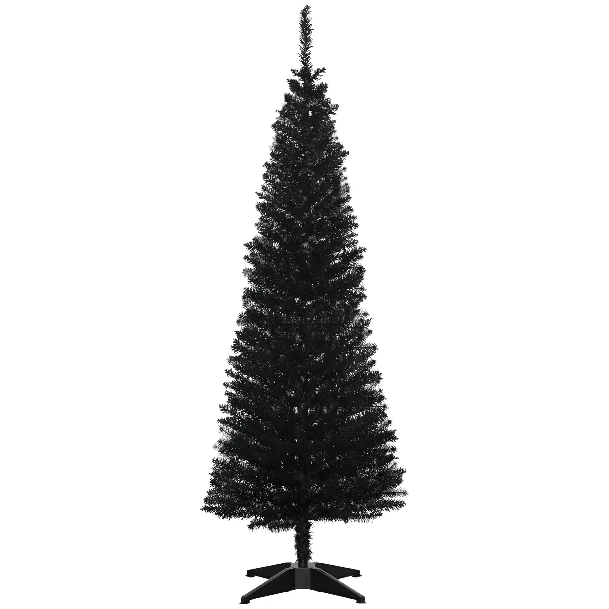 5FT Artificial Pencil Christmas Tree, Realistic Branches, Stable Stand, Black Pencil Christmas Trees at Gallery Canada