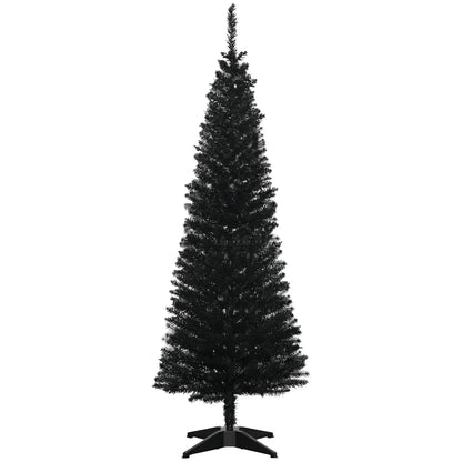 5FT Artificial Pencil Christmas Tree, Realistic Branches, Stable Stand, Black Pencil Christmas Trees at Gallery Canada