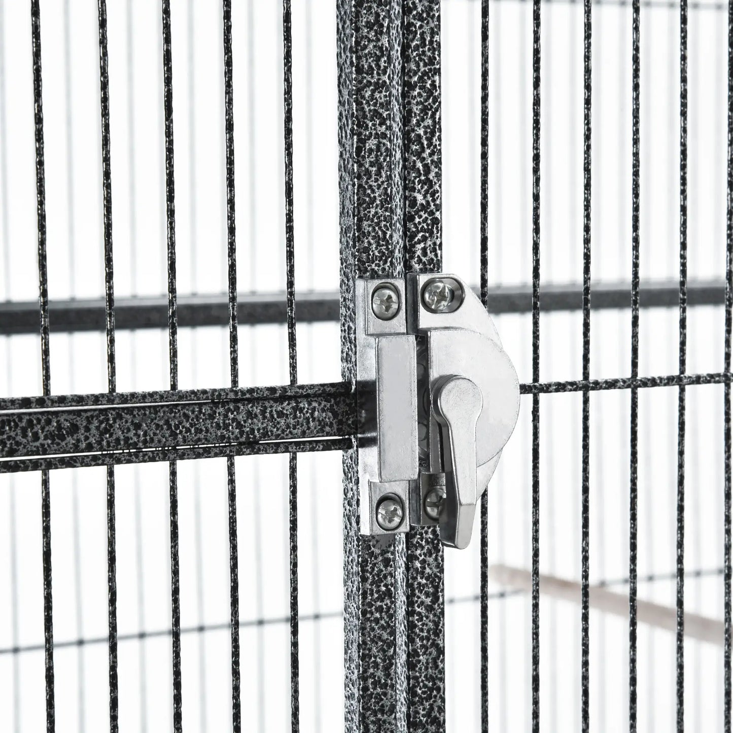 30'' Large Rolling Metal Bird Cage, Detachable Stand, Storage Shelf, Black Bird Cages at Gallery Canada