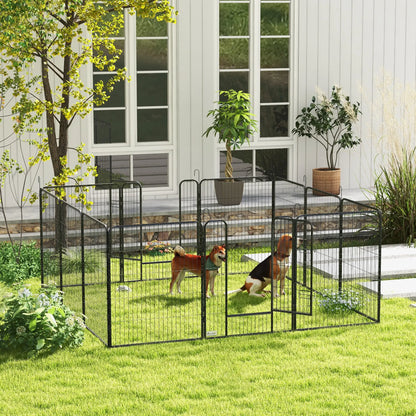 Dog Pen With Gate, 12 Panels Puppy Playpen, 39"H Houses, Kennels & Pens at Gallery Canada