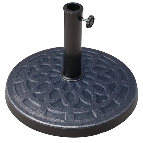 26 lbs Resin Umbrella Base, Round Market Parasol Holder, Φ1.5