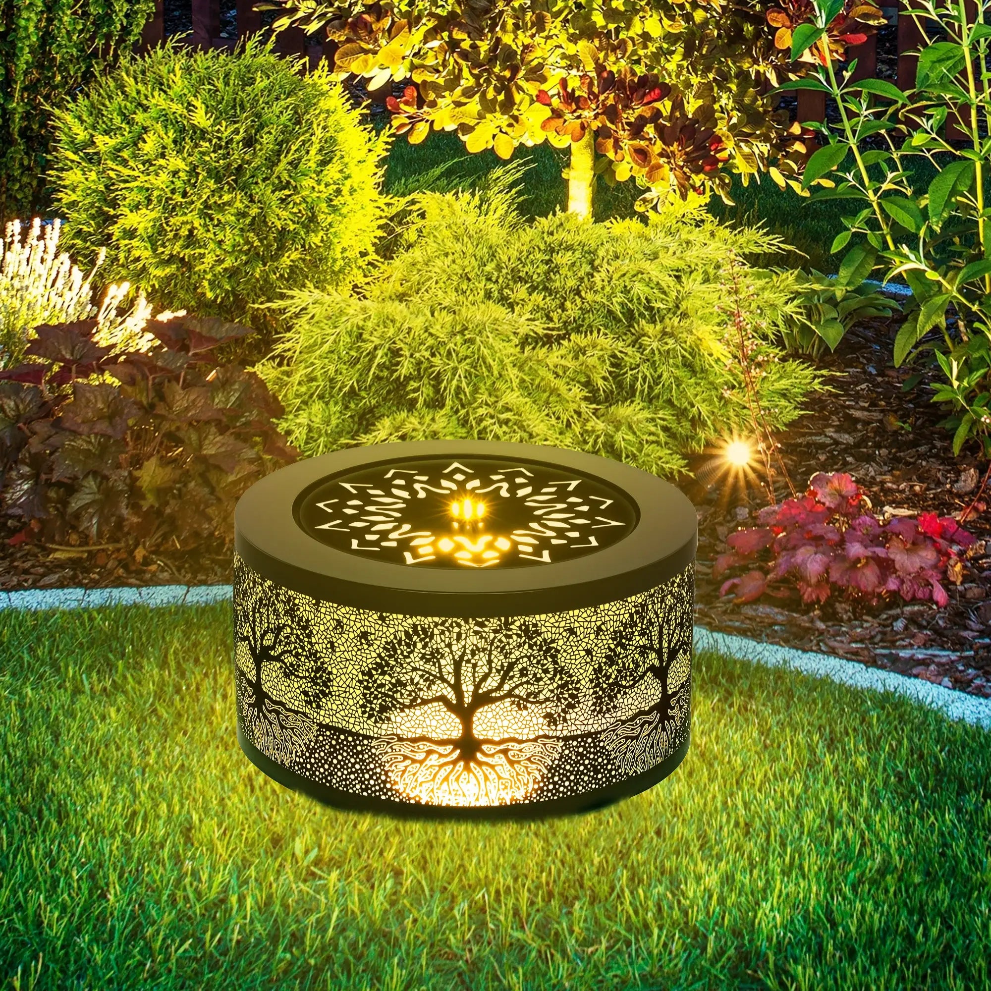 Outdoor Water Fountain with LED Lights, 10