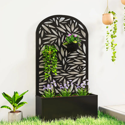 Metal Garden Bed with Trellis for Climbing Plants Galvanized Planter Boxes at Gallery Canada