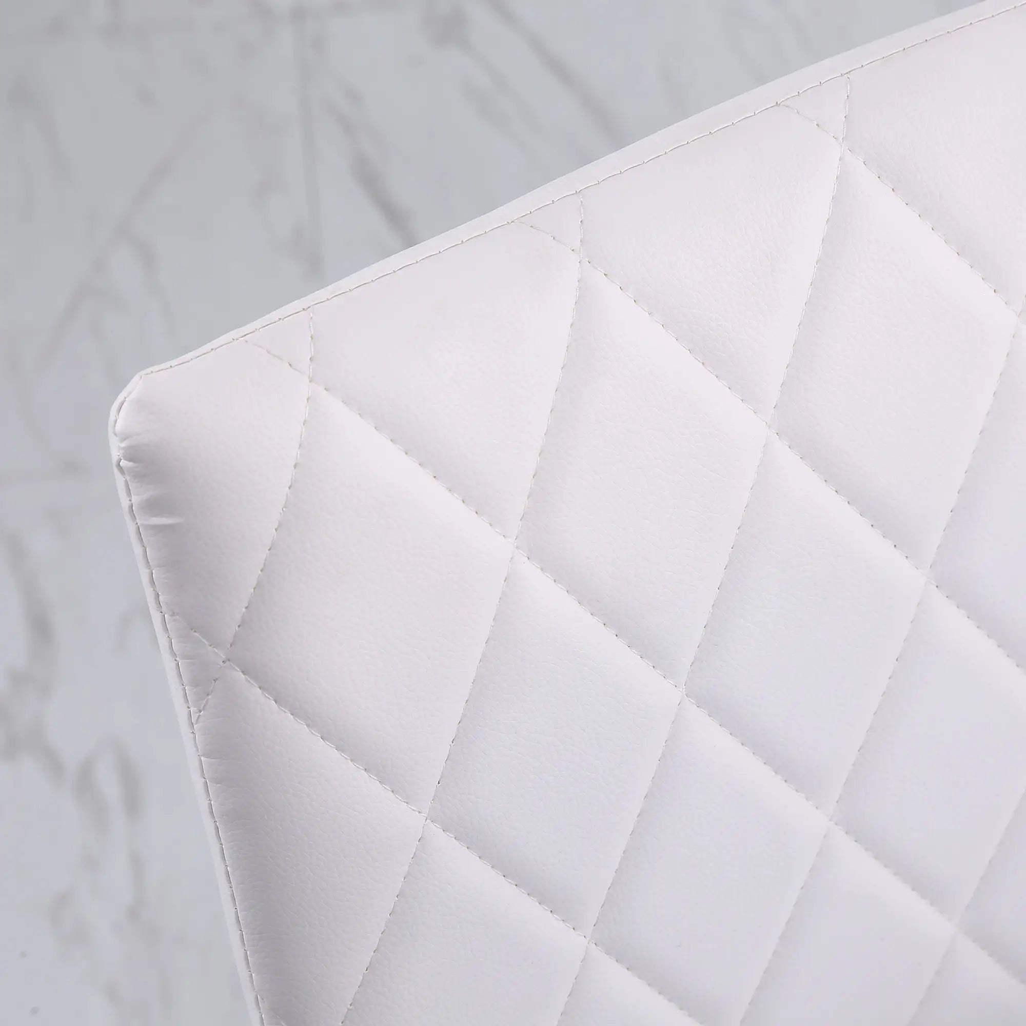 Modern Dining Chairs Set of 4, Upholstered Faux Leather, White Bar Stools at Gallery Canada