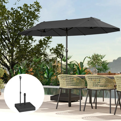 Adjustable Wheel Patio Umbrella Base, 121lbs Stand, 99lbs Water, Black Umbrella Bases at Gallery Canada