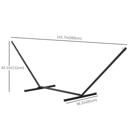 11.8'L Heavy Duty Hammock Stand, Straight Pole, Outdoor Use, Black Hammock Stands at Gallery Canada