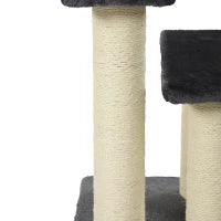 Cat Trees 3 Tier Pet Stairs, Dog Cat Steps Scratching Post, Dark Grey