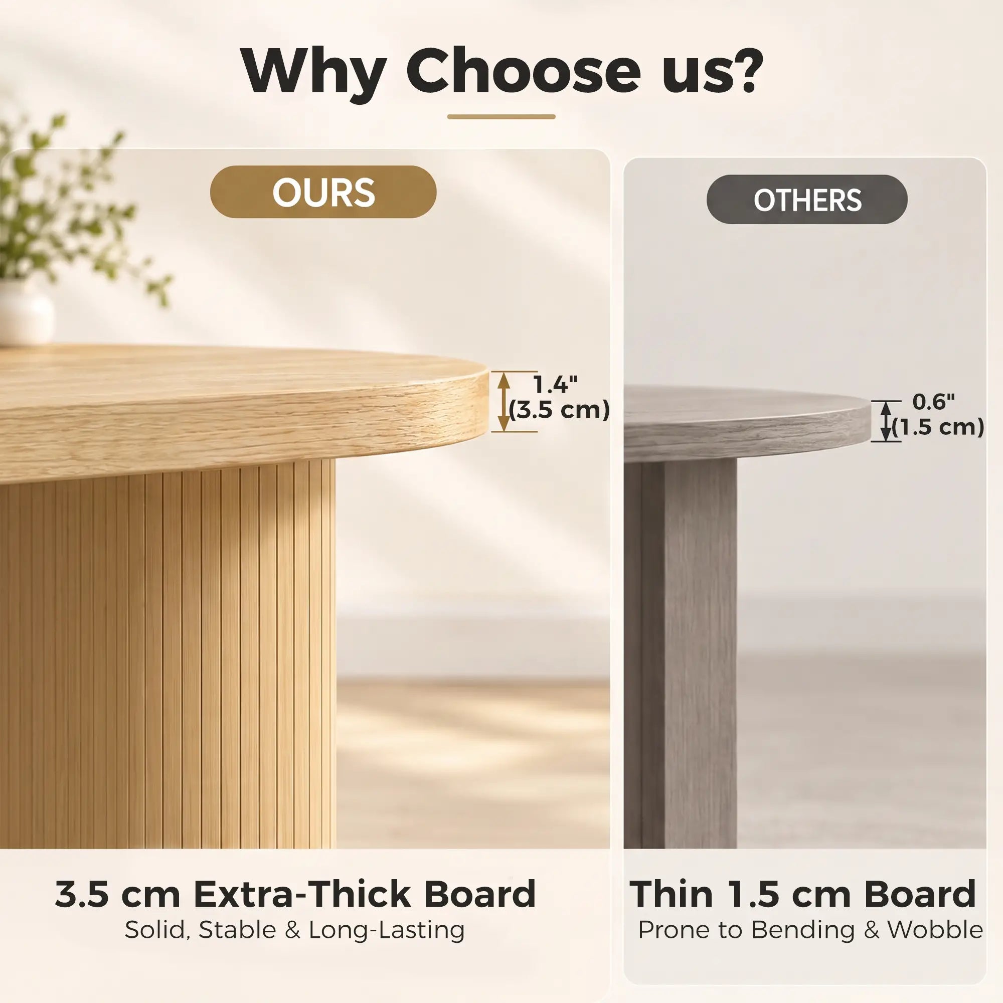 Farmhouse Dining Table Curved Top Kitchen Table Oak Wood Grain, Oak Dining Tables at Gallery Canada