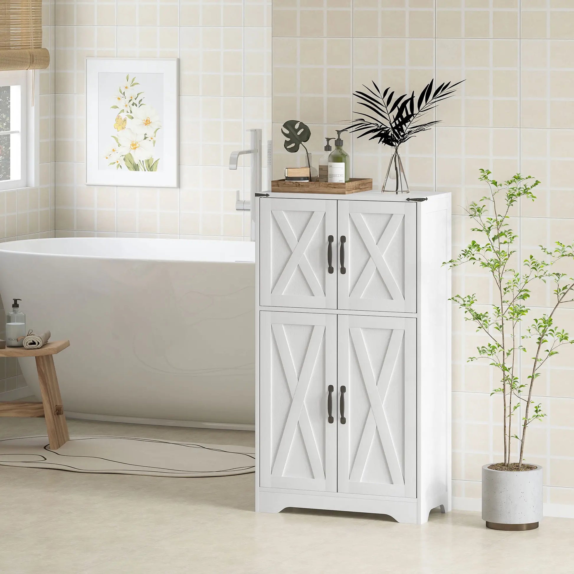 Farmhouse Kitchen Pantry, Freestanding Storage Cabinet, White Kitchen Pantry Cabinets at Gallery Canada