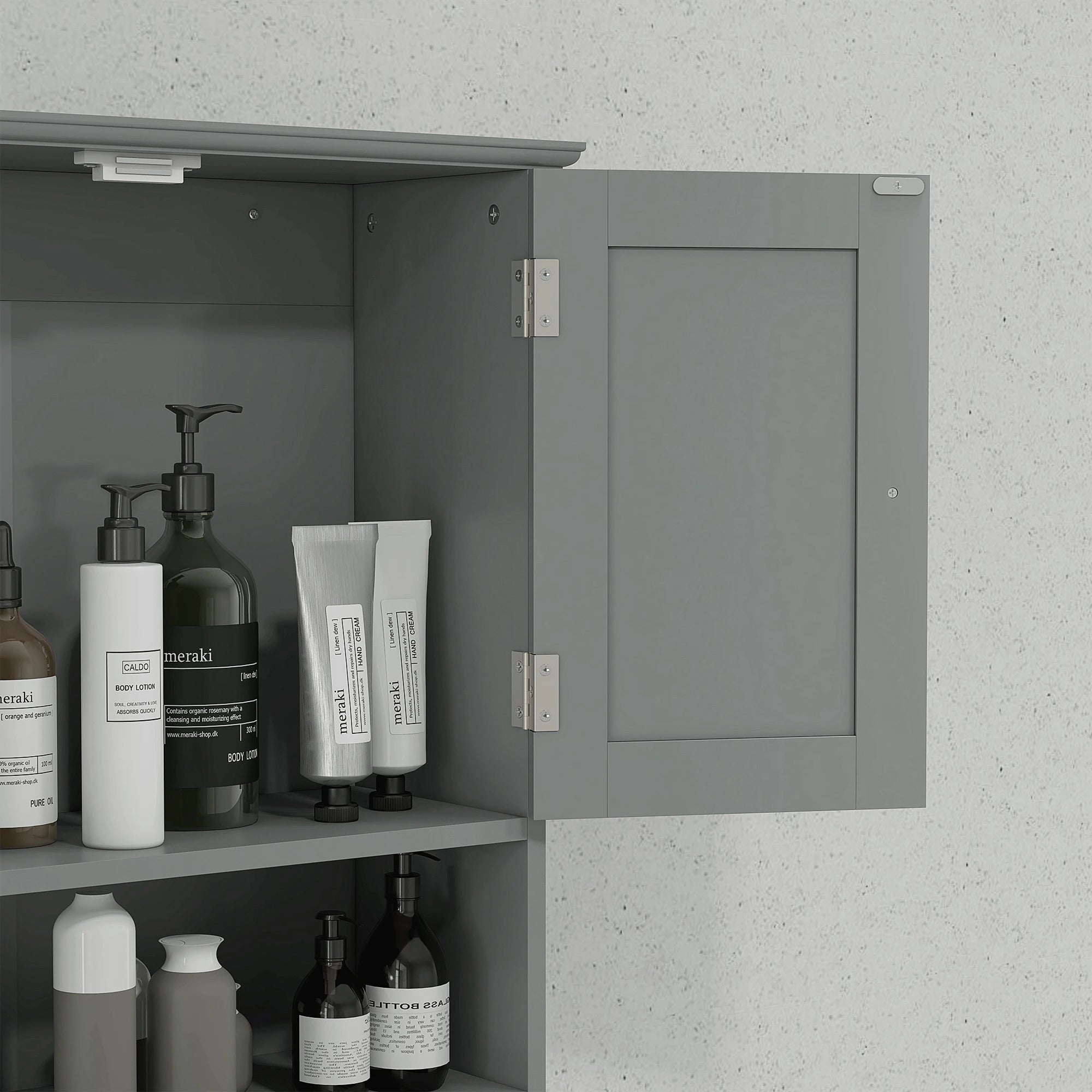 Bathroom Wall Cabinet, Medicine Cabinet, Over Toilet Storage, Grey Wall Mounted Cabinets at Gallery Canada