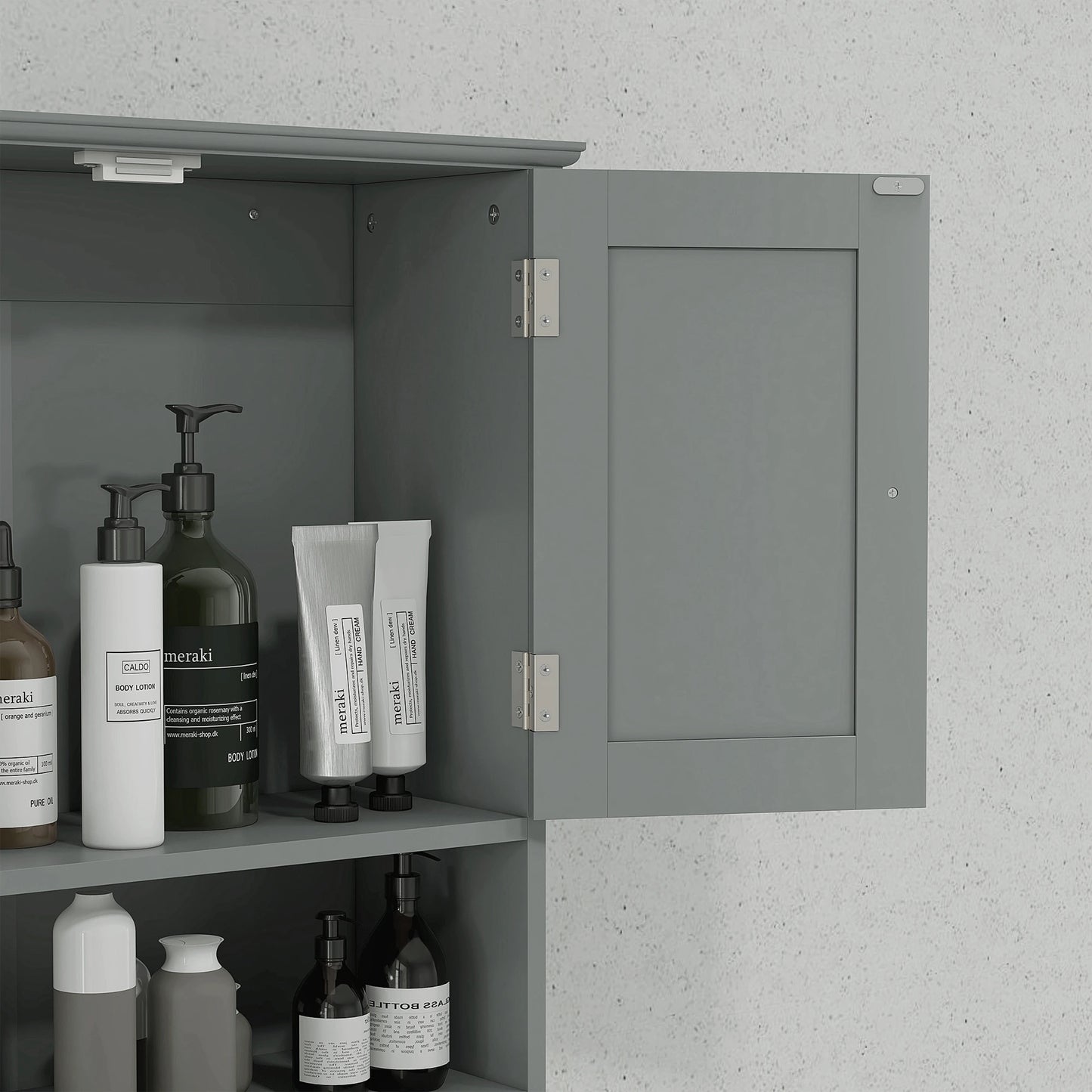 Bathroom Wall Cabinet, Medicine Cabinet, Over Toilet Storage, Grey Wall Mounted Cabinets at Gallery Canada