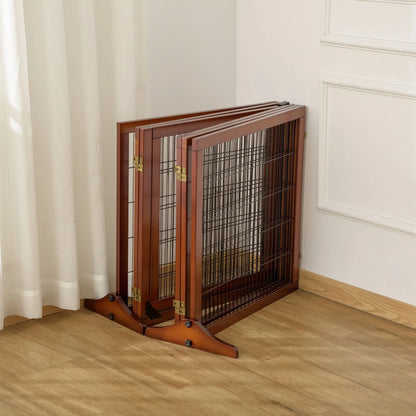 Wooden Pet Gate, Foldable Fence, 6 Panels, 2 Feet, Coffee Houses, Kennels & Pens at Gallery Canada