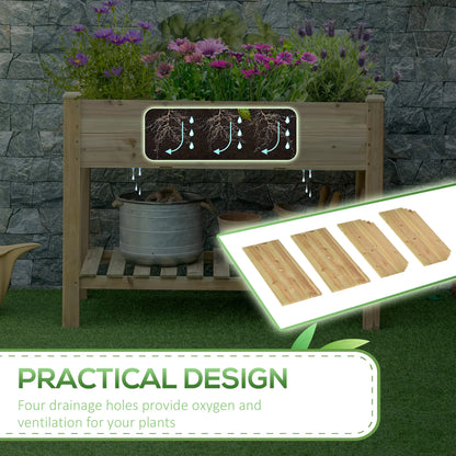 45" x 22" x 33" Elevated Planter Box With Legs, Storage Shelf, Raised Garden Bed Elevated Garden Beds at Gallery Canada