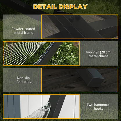12' Steel Hammock Stand, For Garden Camping Patio, Grey Hammock Stands at Gallery Canada