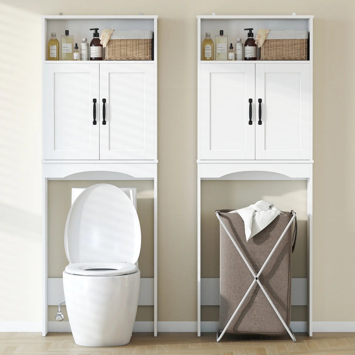 Over The Toilet Storage Cabinet, 2 Doors And Open Shelf, White Over The Toilet Storage at Gallery Canada