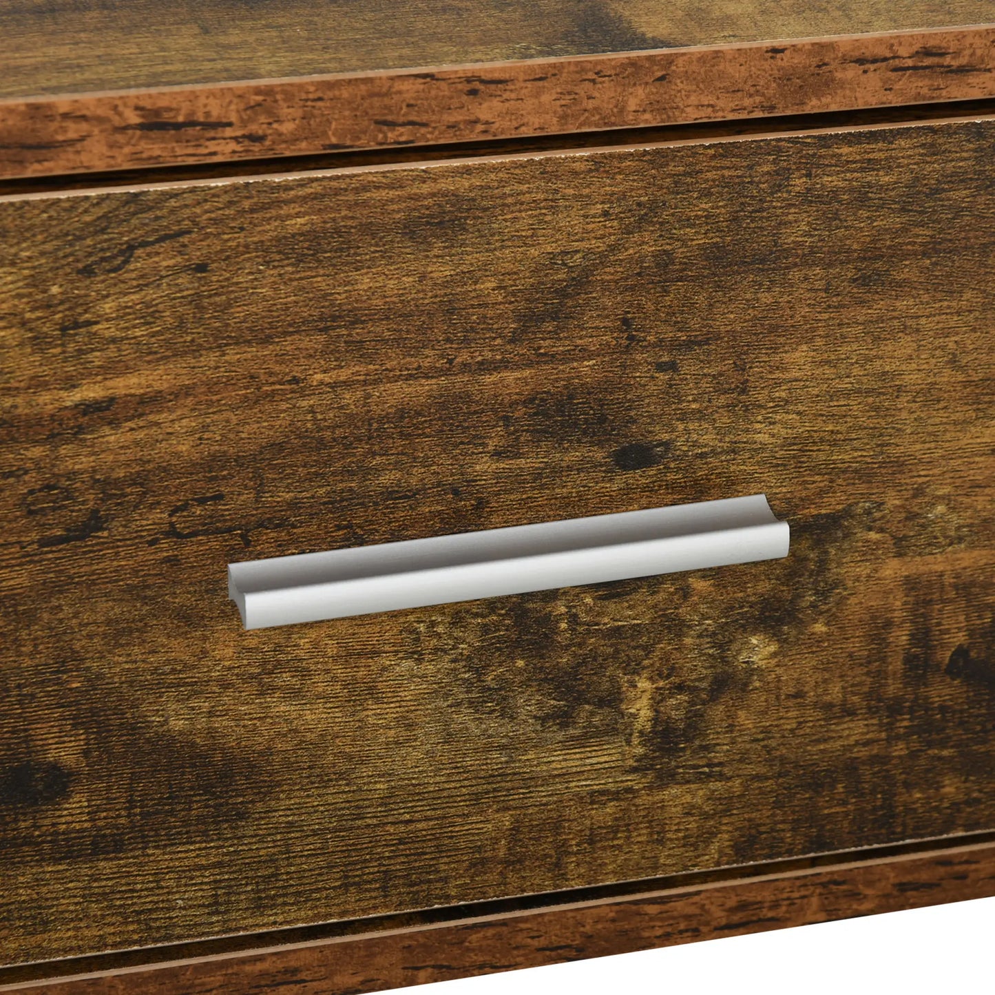 Retro Coffee Table with Storage, Vintage Wooden Side Table, Rustic Brown, Brown Coffee Tables at Gallery Canada