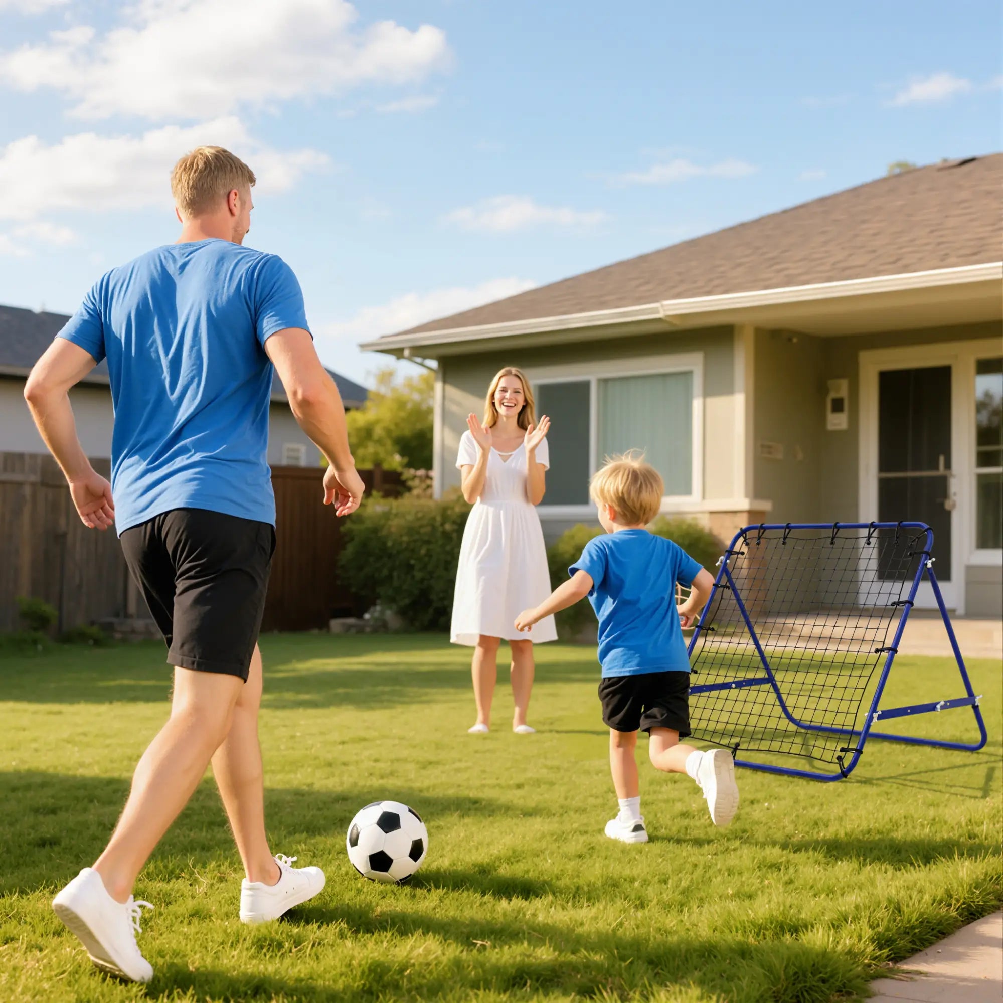 Volleyball Rebounder Net, Football Training Aid, Kickback Target, Blue Soccer at Gallery Canada