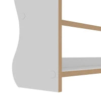 Étagère Murale pour Enfants, Bibliothèque Flottante 3 Niveaux pour 3-8 Ans, Blanc