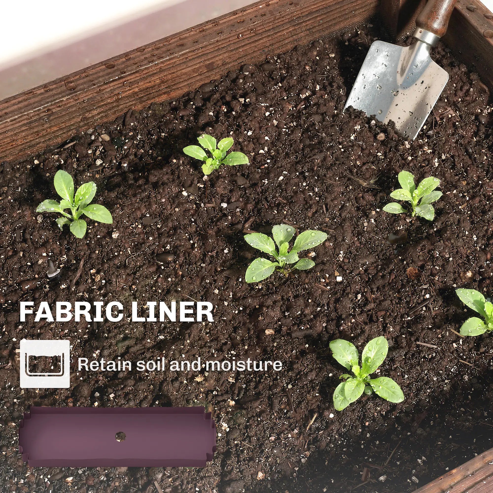 2-Tier Wooden Raised Garden Bed, 23.6