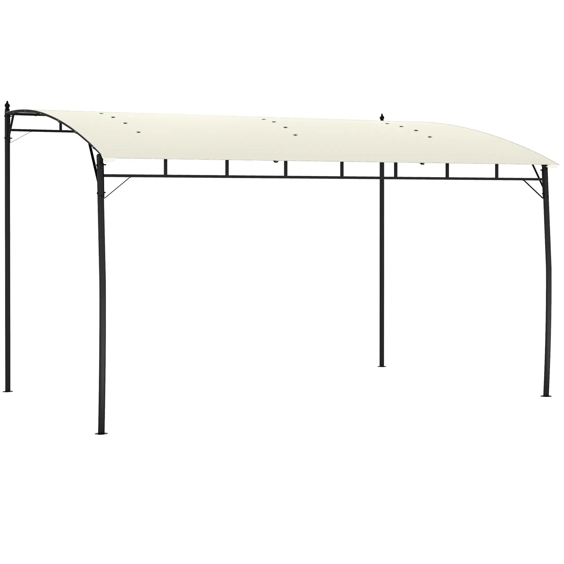 10' x 13' Outdoor Pergola, UV30+ Canopy, Steel Frame, Cream White Pergolas at Gallery Canada