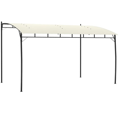 10' x 13' Outdoor Pergola, UV30+ Canopy, Steel Frame, Cream White Pergolas at Gallery Canada