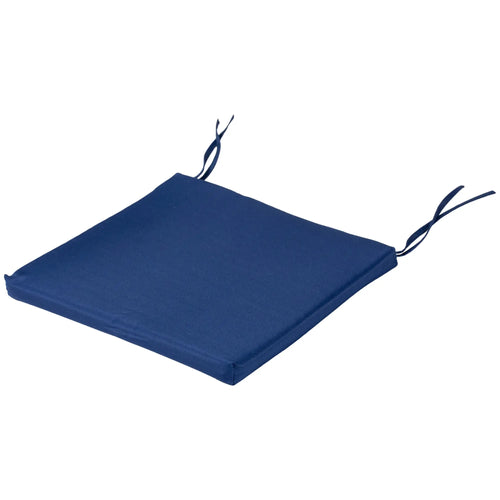 6-Piece Seat Cushion Pillows, Patio Chair Cushions with Ties, Deep Blue, Blue