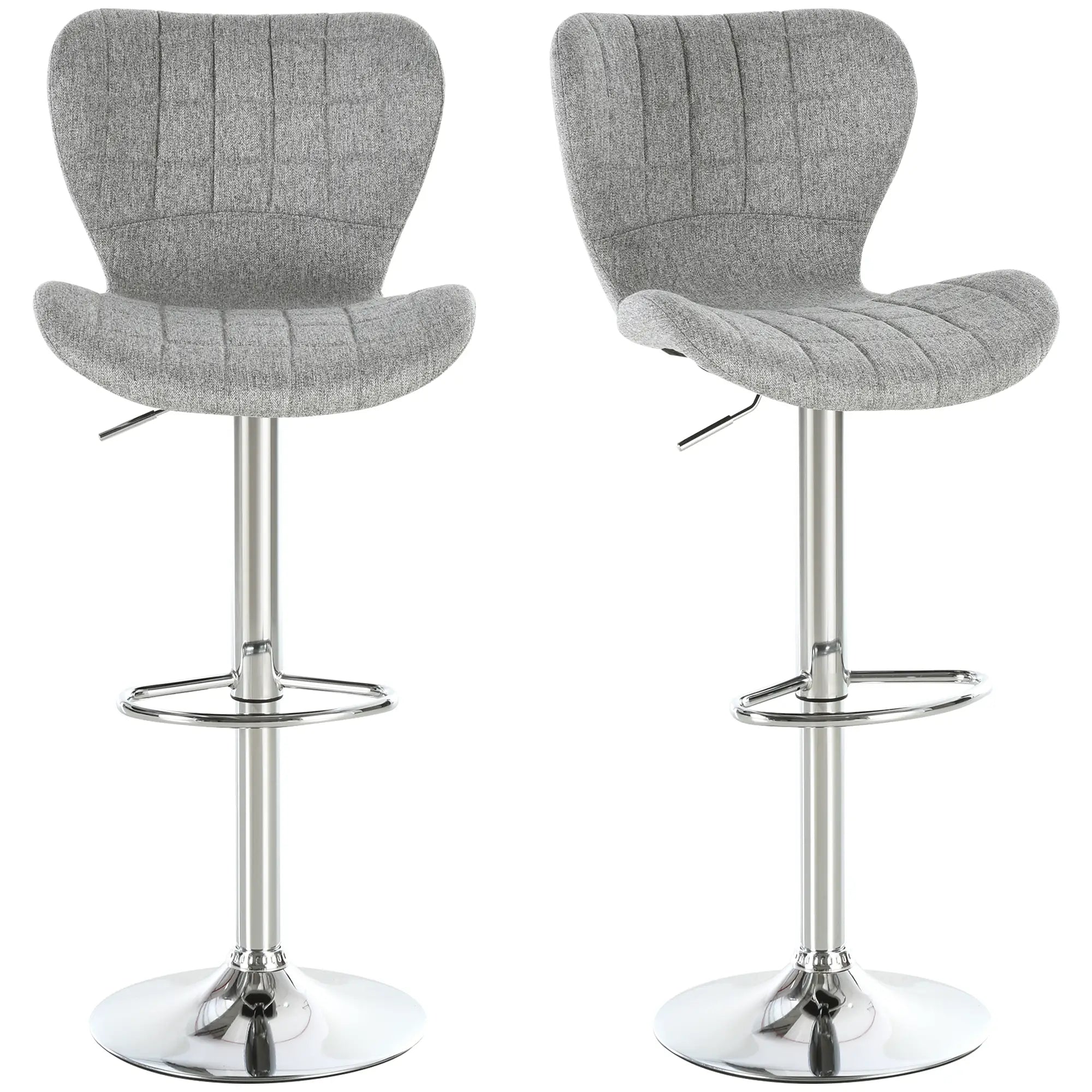 Set of 2 Adjustable Swivel Bar Stools, Counter Height, Grey Bar Stools at Gallery Canada