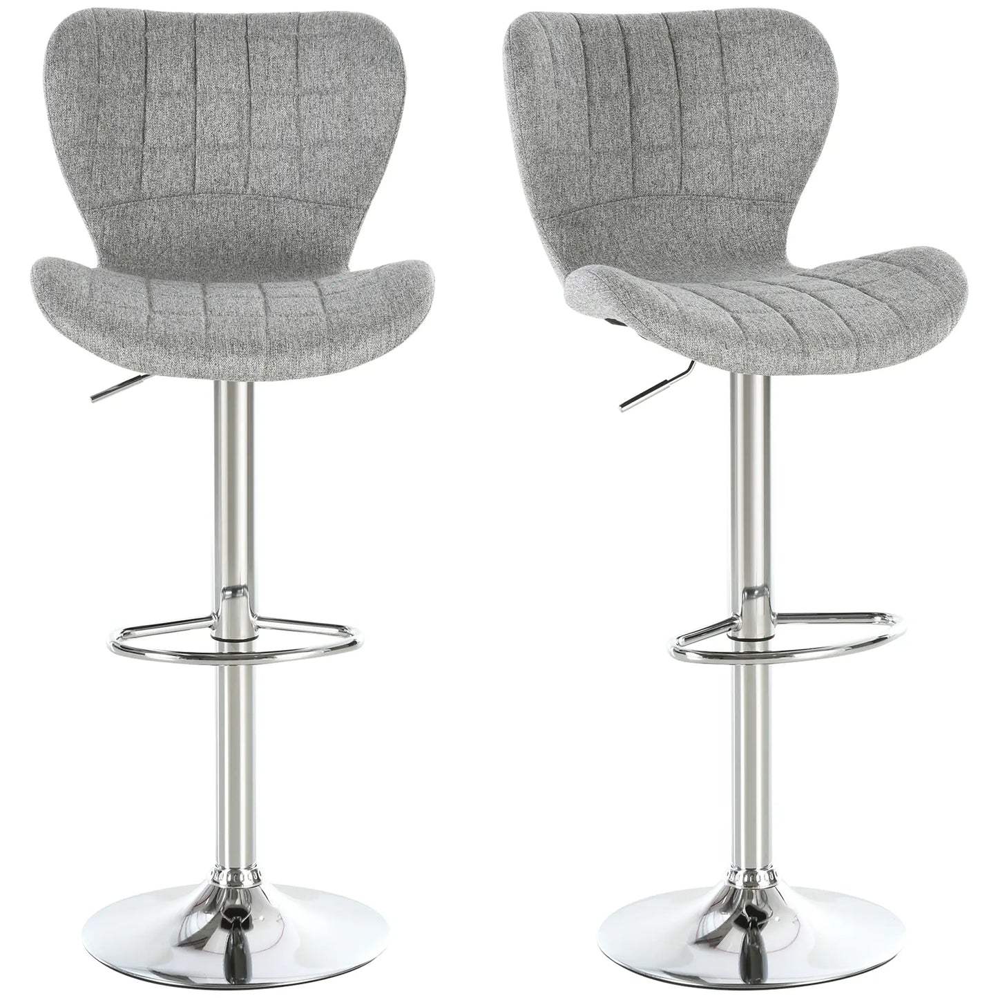 Set of 2 Adjustable Swivel Bar Stools, Counter Height, Grey Bar Stools at Gallery Canada