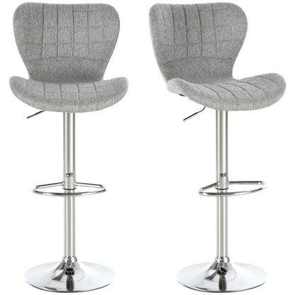 Set of 2 Adjustable Swivel Bar Stools, Counter Height, Grey Bar Stools at Gallery Canada