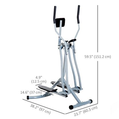 Upright Elliptical Trainer, Air Walker Exercise Machine, LCD Monitor, 242lbs Capacity, Grey Aerobic Equipment at Gallery Canada