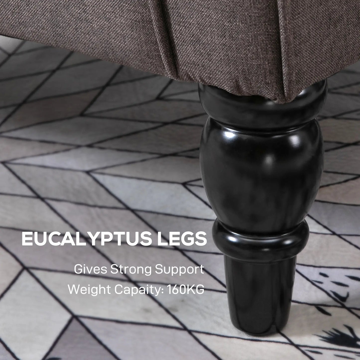 Fabric Accent Chair, Button Tufted Armchair, Wingback, Brown Single Sofas at Gallery Canada