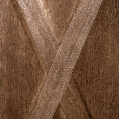 4-Panel Farmhouse Room Divider, Foldable Wooden Frame 5.6FT, Walnut Room Dividers at Gallery Canada