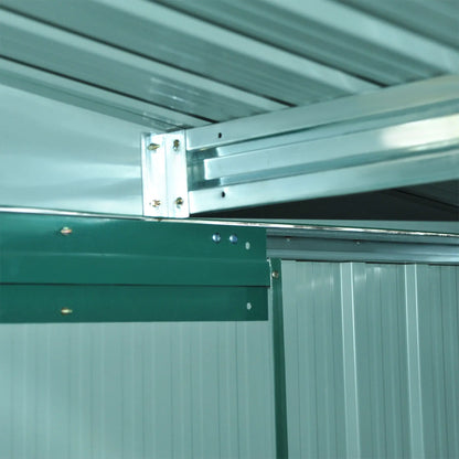 8.5' x 6.8' x 5.8' Garden Storage Shed, Double Sliding Door, 4 Vents, Green Sheds at Gallery Canada