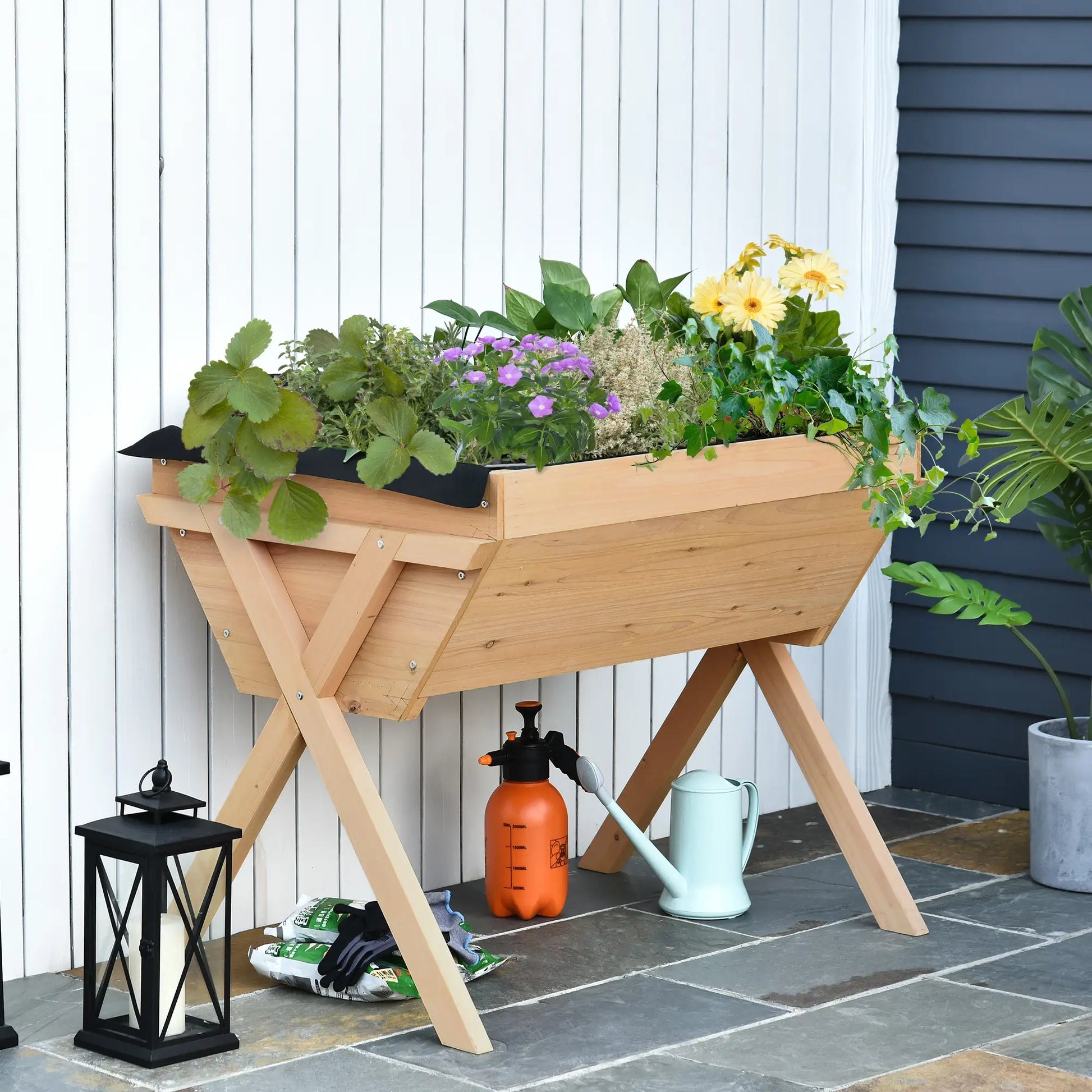 39'' x 28'' Raised Garden Bed with Legs, Elevated Wooden Planter Box Elevated Garden Beds at Gallery Canada