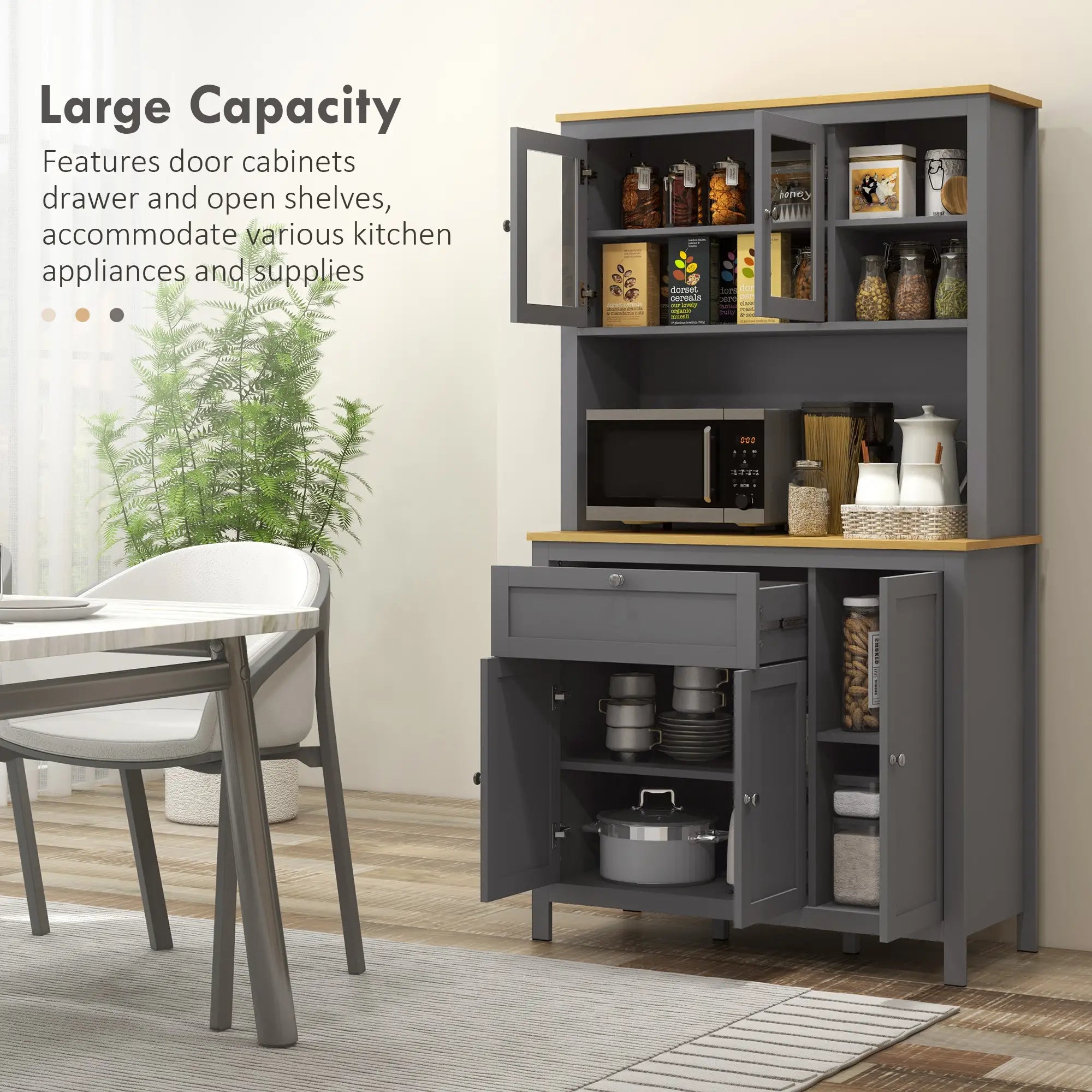 5-Door Kitchen Pantry Cabinet, Adjustable Shelves, 71 Inch Kitchen Pantry Cabinets at Gallery Canada