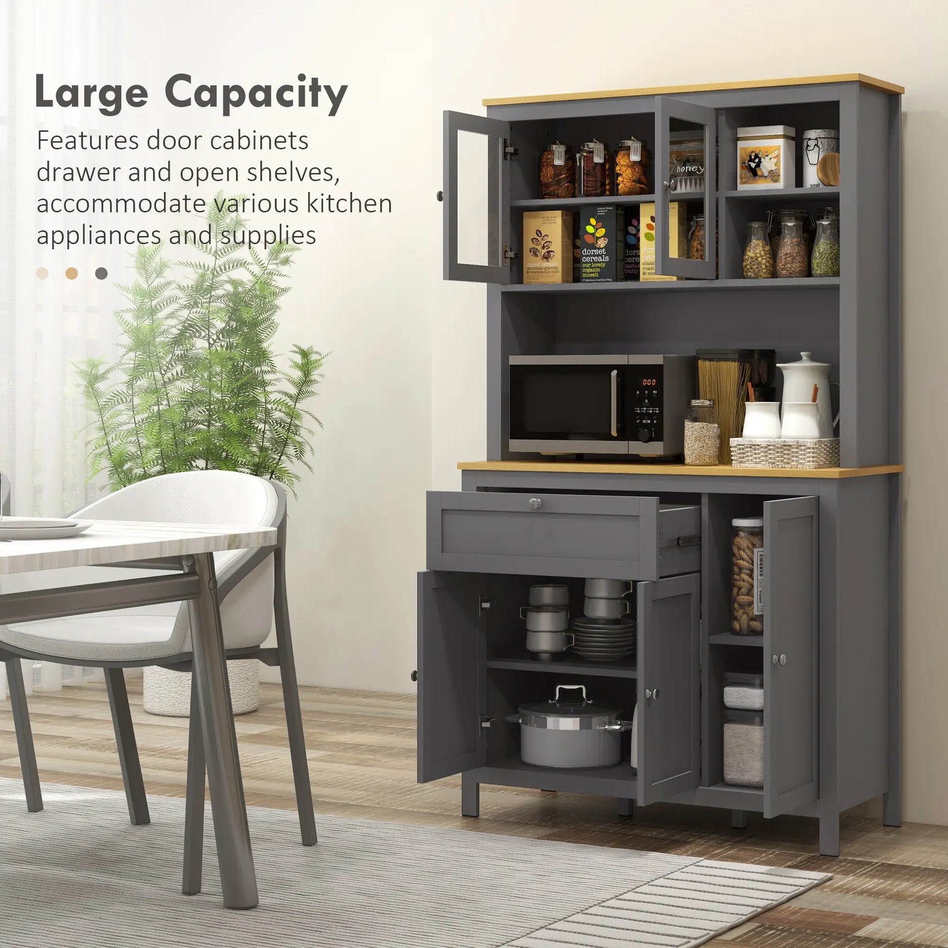 5-Door Kitchen Pantry Cabinet, Adjustable Shelves, 71 Inch Kitchen Pantry Cabinets at Gallery Canada