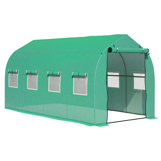 13' x 6.5' x 6.5' Walk-In Greenhouse, Plant Grow Tent, Green Plastic Greenhouses Green at Gallery Canada